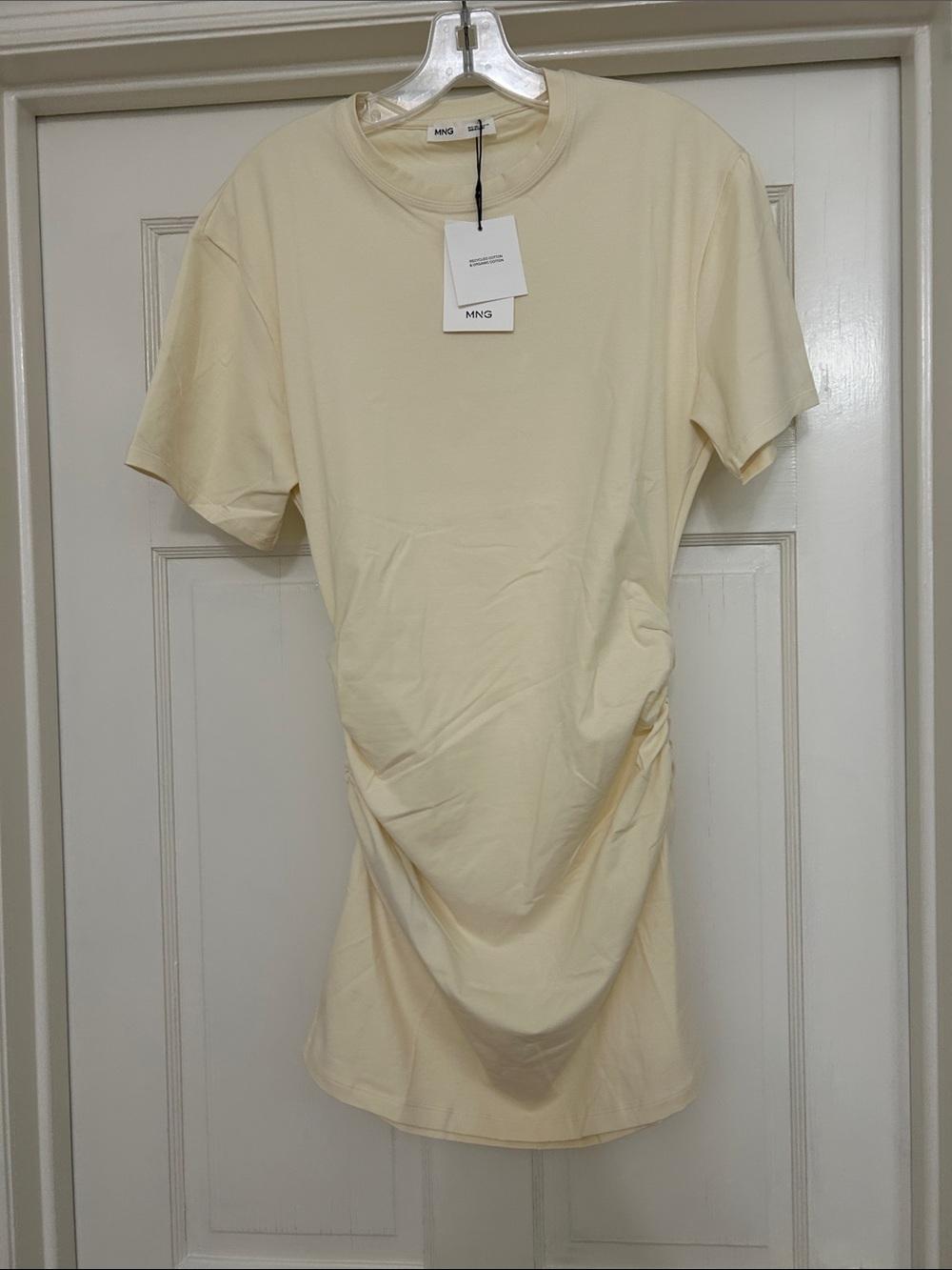 Mango off white t-shirt dress NWT